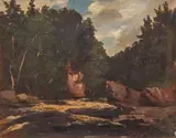 Regis Francois Gignoux, Rapids Rocks and Trees