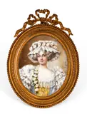 Miniature Portrait of a Lady by Lagarde, gouache, offered Oct 2020