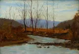 Sketch Ligonier by John Liggeri Jr., circa 1924, oil on canvas board, offered Oct 2020