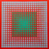 Richard Anuszkiewicz, The Fourth of Three, circa 1962, screenprint on canvas