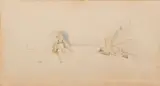 Bikini Baby and Nude and Recorder, drawing with by Irving Alexander Block, watercolor, offered Oct 2020