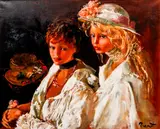 Elles by Pierre-Laurent Brenot, 1991, oil on canvas, offered Oct 2020