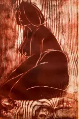 Woman, 1 by Virgil Cantini, 9566, linocut, offered Oct 2020