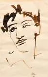 Title: Head of a Faun by Jean Cocteau, ink wash drawing, Dimensions:, offered Oct 2020
