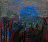 Moonlit Interior by Graham Coughtry, 1958, oil and lucite on canvas, offered Oct 2020