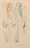 The Beloved Feeds, 1971, color by Salvador Dalí, drypoint etching from the Japon, offered Oct 2020