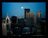 Clyde Hare, Pittsburgh Dusk with Moonrise, 1988, color, photograph