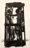 Joseph Hirsch, Booth, (1964), lithograph on Rives paper