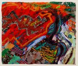 Untitled by Frank Herrmann, 1984, acrylic and mixed media on paper, offered Oct 2020