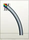 Patrick Hughes, Prison Rainbow, 1976, serigraph printed in colors