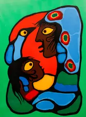 Norval Morrisseau, Mother and Child, 1978, serigraph on paper