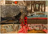 George Nama, Particles Of A Seascape, 1965, serigraph and mixed media