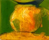 Olson, Charles (American, b. 1953), Found Object: Childs Toy, Red Heart, Moorish Charm, Lapis, Province, Ancient Jar (6 works) by Chuck Olson Found Object, acrylic and mixed media on paper, offered Oct 2020