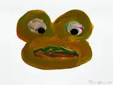 Untitled by Tony Oursler, 2004, acrylic and collage on paper, offered Oct 2020