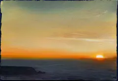 Patrick Ruane, Twilight Landscapes, gouache and watercolor