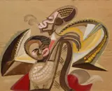 African Inspired Costume Sketch, possibly for Porgy and Bess by Sergei Yurievich Soudeikine, circa 1935, gouache and watercolor on tan paper, offered Oct 2020