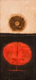 Sun and Boy by Sōkichi Suga, 1965, mixed media on board, offered Oct 2020