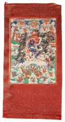 on Mule, 17th or by Tibetan thangka depicting Palden Lhamo, gouache on cotton, offered Aug 2020