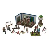 Austrian Cold Painted, Untitled, bronze miniature pug dogs in schoolroom