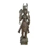 Benin, Untitled, bronze sculpture of a warrior on horseback