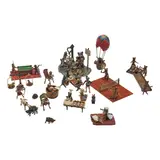 Austrian Cold Painted, Untitled, bronze miniature pug dog figures sporting, and at markets