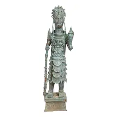 Life Size, Untitled, bronze statue of an oba