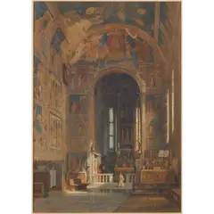 Cathedral Interior by Carl Frederich Heinrich Werner, 1853, watercolor on paper, [approximate dimensions -, offered Dec 2025