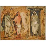 Francisco Zúñiga, La Espera (The Waiting), 1973, lithograph in four colors on Arches, [approximate dimensions -