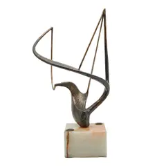 Swirls by Louis O Pearson, bronze, [approximate dimensions including base: 17 5/8" H x 8" W x 11" D], offered Dec 2025