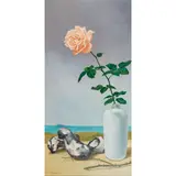 Rudolf Nehmer, Still Life with Rose, oil on board, [approximate dimensions -