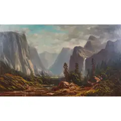 Thomas Hill, Yosemite Valley, oil on canvas board, [approximate dimensions -