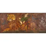 Ira Yeager, Child with Jaguar, Birds and Fish Triptych, triptych