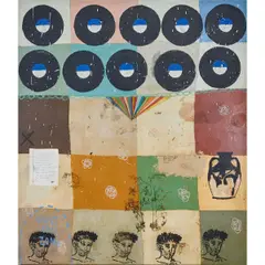 Squeak Carnwath, "More Like Us,", 2007, oil and alkyd on canvas over panel, [approximate dimensions - panel: 75" H x 65" W]