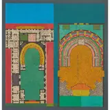 Mihail Chemiakin, Metaphysical Bust #17 Transformed, 1983, gouache, watercolor, and ink on paper, [approximate dimensions -