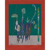 Mihail Chemiakin, Transformed Oceanic Ritual Dance 10, 1981, New York City, gouache, watercolor, and ink on paper, [approximate dimensions -