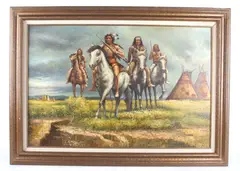 Troy Anderson, Untitled, oil of native americans