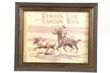 Untitled by Charles Marion Russell, lithograph 1912 flying d ranch, offered Oct 2022
