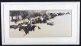 Untitled by Cowboy Moving Cows, lithograph by williamson, offered Oct 2022
