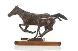 Mare & Colt on the Run, by Tom Baker, bronze c. 1994, offered Aug 2022
