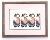 Ancient Hunters by Benjamin Harjo, Jr., gouache 1989, offered Aug 2022