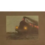 Pío Collivadino, Senza titolo, 1902, mixed media on paper applicata on cartoncino