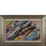 Remo Brindisi, Roma 1918 - Milano 1996 / Grande canile, oil on canvas