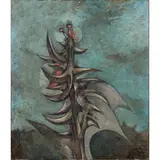 Gianni Dova, Roma 1925 - Pisa 1991 / Fiore, 1965, oil on canvas