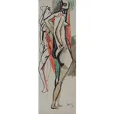 Renato Guttuso, Bagheria 1911 - Roma 1987 / Senza titolo, mixed media on paper