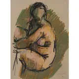 Ennio Morlotti, Lecco 1910 - Milano 1992 / Nudo, 1986