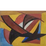 Adriano Parisot, Torino 1912 - 2004 / Impulsi, 1948, oil on masonite