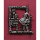 Emanuele Luzzati, Genova 1921 - 2007 / La commedia dell'arte - La serenata, 1994, Resina argentata con materie vetrose policrome