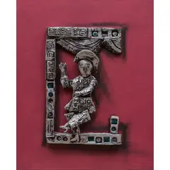 Emanuele Luzzati, Genova 1921 - 2007 / La commedia dell'arte - Arlecchino, 1994, Resina argentata con materie vetrose policrome