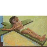 Assunta Ballarin, Napoli 1961 / CristoA, 2023, oil on canvas