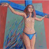 Assunta Ballarin, Napoli 1961 / Natura in croce, 2024, oil on canvas